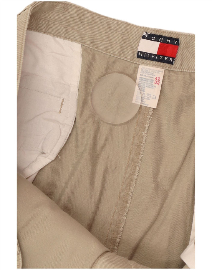 Tommy Hilfiger Herren gerade Chinohose W42 L32 Beige Baumwolle