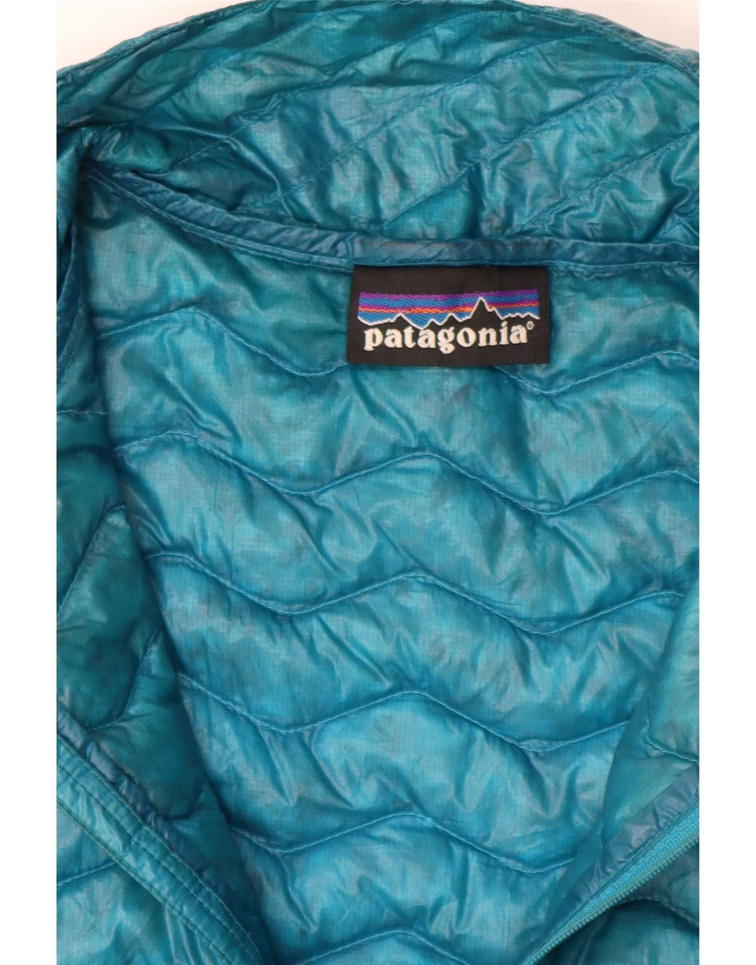 Patagonia Damen Pullover Wattierte Jacke UK 12 Mittelblau Synthetik