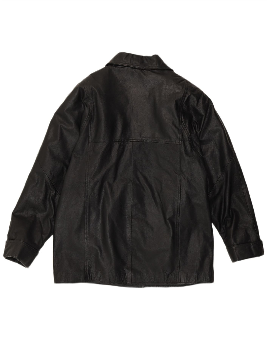 Modern Classics Damen-Lederjacke mit lockerer Passform, UK 14, mittelschwarzes Leder