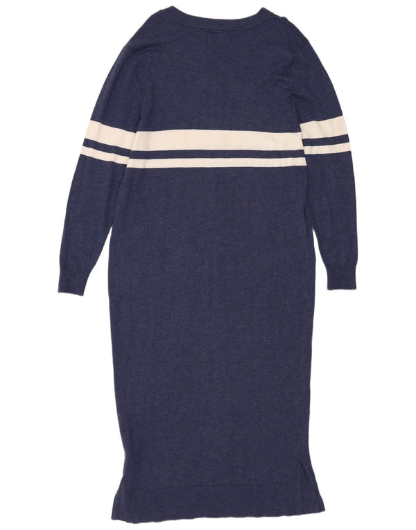 Topshop Damen-Pulloverkleid in Übergröße, Gr. 10, Größe S, Marineblau, gestreift, Viskose