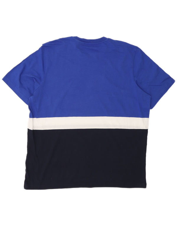 Adidas Herren Grafik T-Shirt Top XL Blau Colourblock