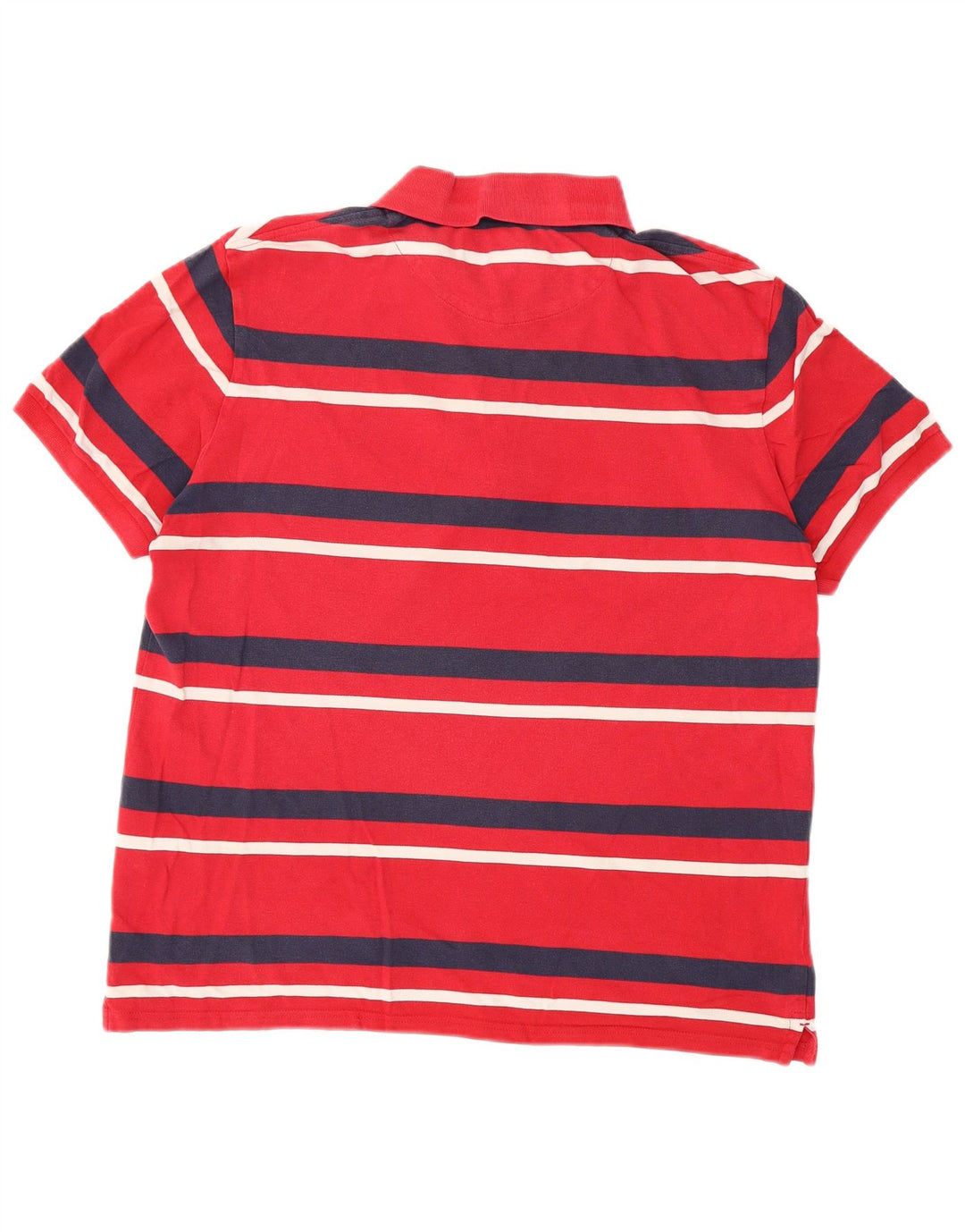 Lyle & Scott Herren-Poloshirt, groß, rot gestreift, Baumwolle