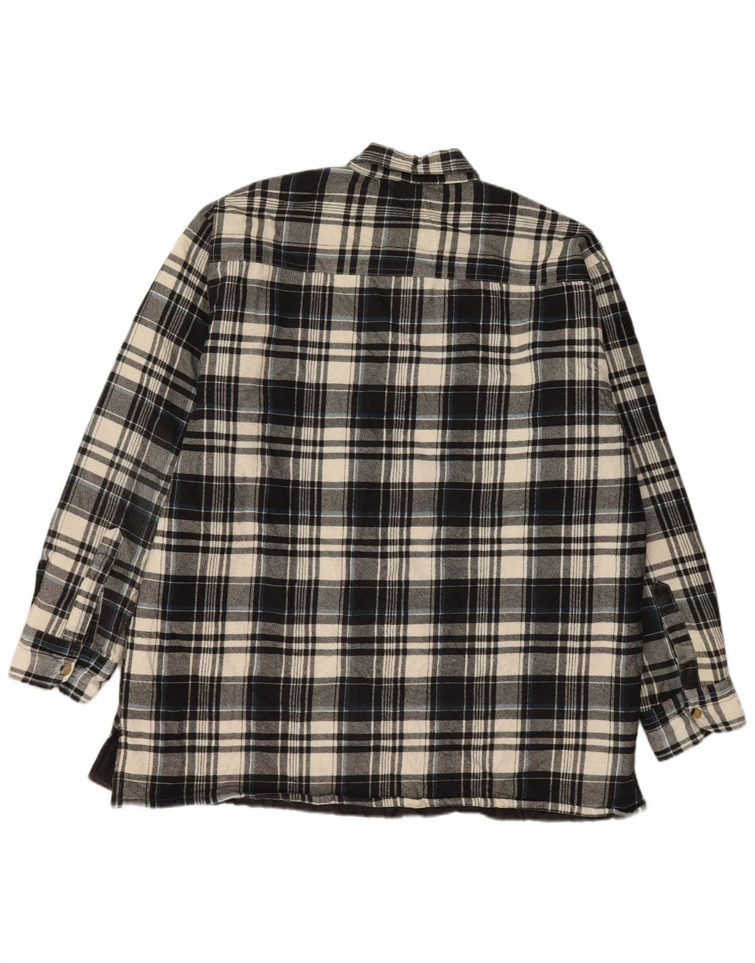 Identisches Lumberjack-Flanellhemd für Herren, Größe 41/42, groß, schwarz kariert, Baumwolle