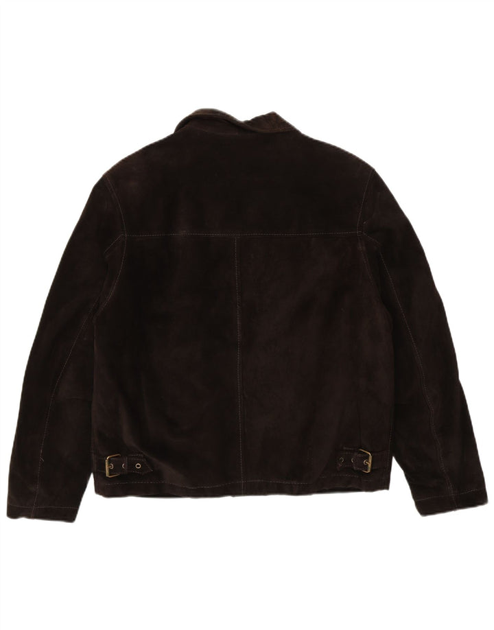 Donna Pelle Damen Wildlederjacke IT 44 Mittelbraunes Leder