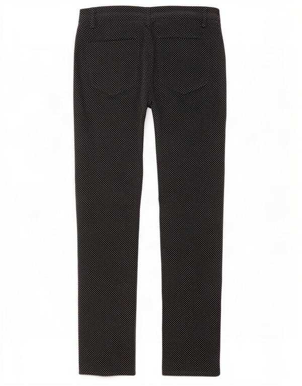 Ralph Lauren Damen Slim Casual Hose US 4 Small W30 L30 Schwarz gepunktet