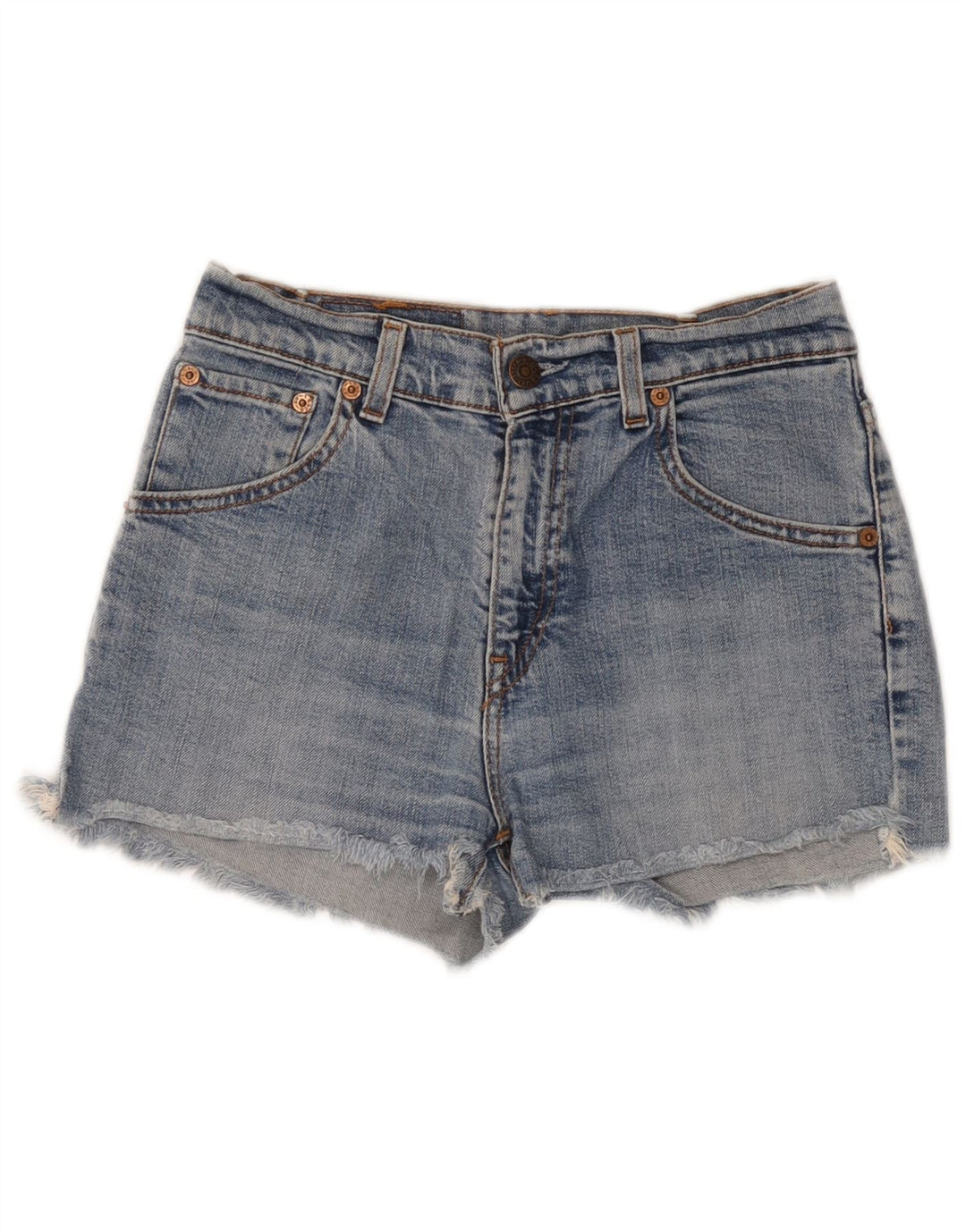 LEVI'S Damen 525 Jeansshorts W27 Small Blaue Baumwolle