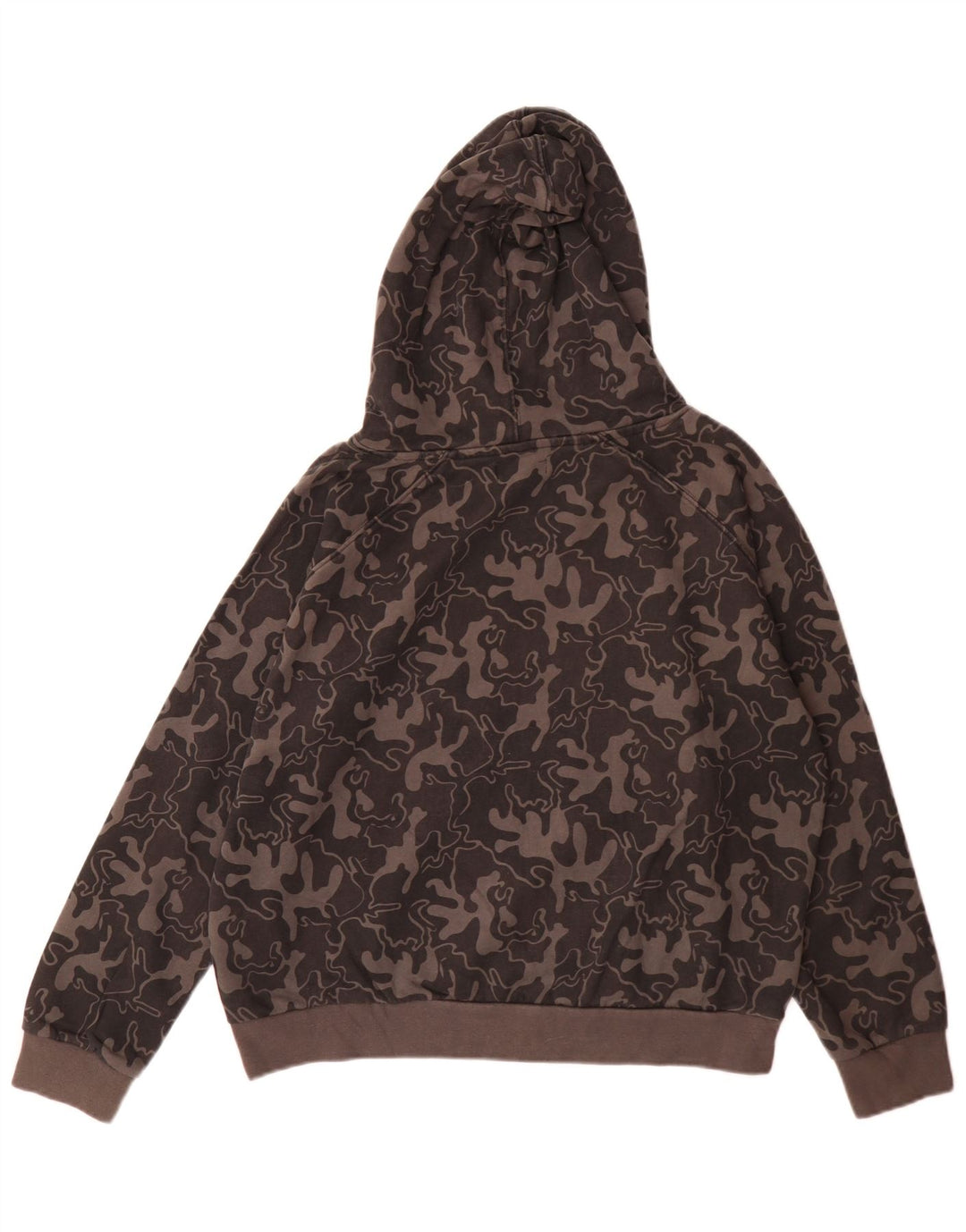 Mistral Womens Graphic Oversized Hoodie Pullover UK 14 Mittelgraue Tarnung