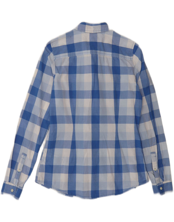 Tommy Hilfiger Damen-Hemd mit klassischer Passform, UK 6, XS, blau kariert, Baumwolle, klassisch