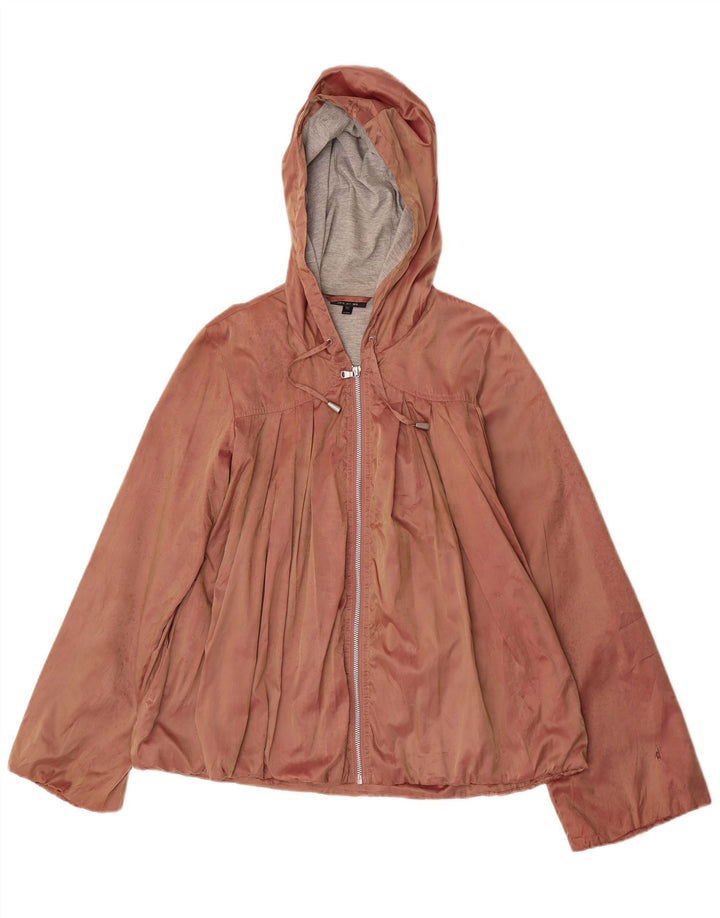 Topshop Damen-Windbreakerjacke mit Kapuze, UK 8, Größe S, braun, Polyester