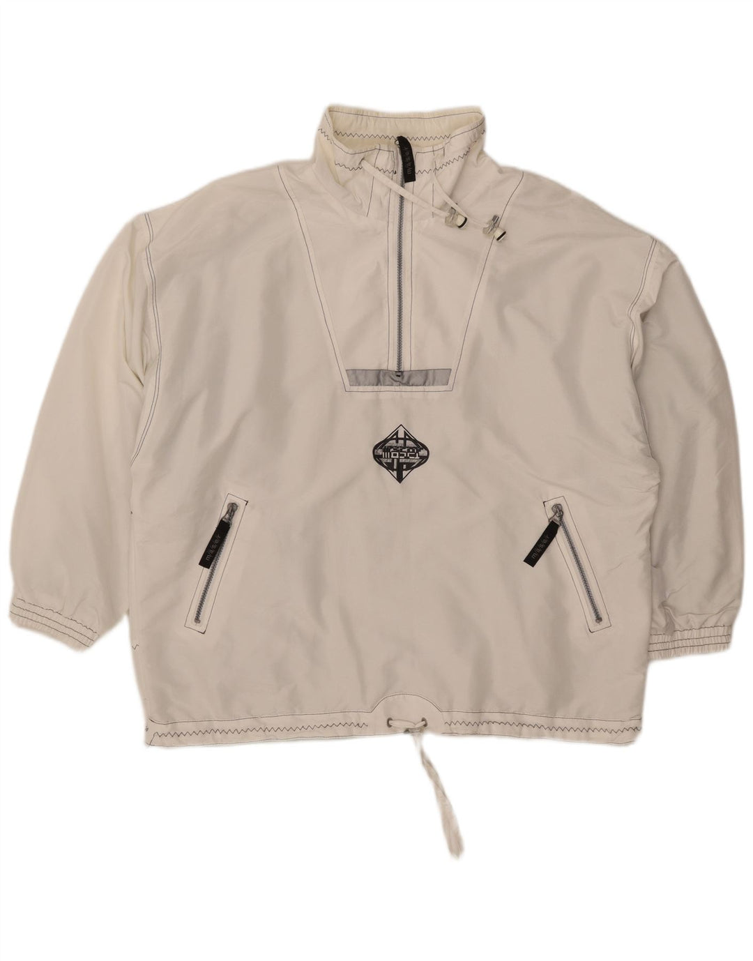 Maser M Damen Übergroße Anorakjacke UK 16 Large Weiß Polyester