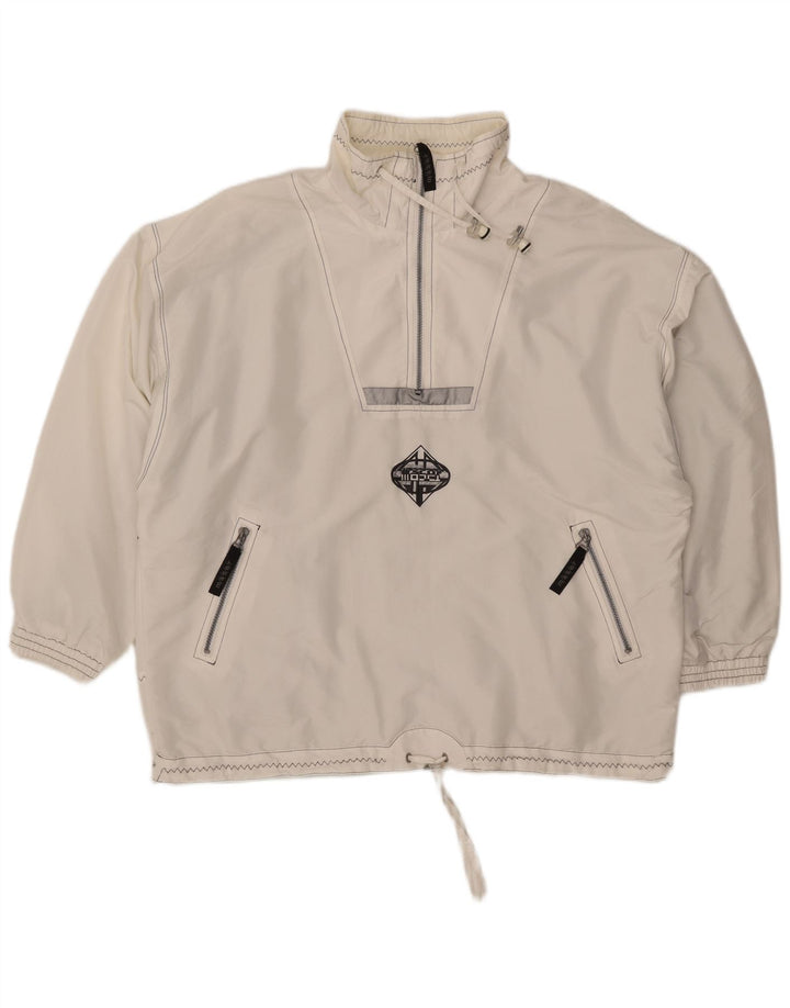 Maser M Damen Übergroße Anorakjacke UK 16 Large Weiß Polyester