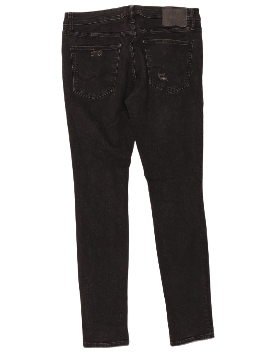 JACK & JONES Herren Liam Distressed Skinny Jeans W34 L31 Schwarz