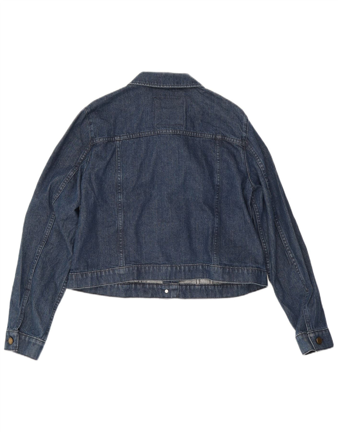 MICHAEL KORS Damen Crop Denim Jacke UK 18 XL Blaue Baumwolle