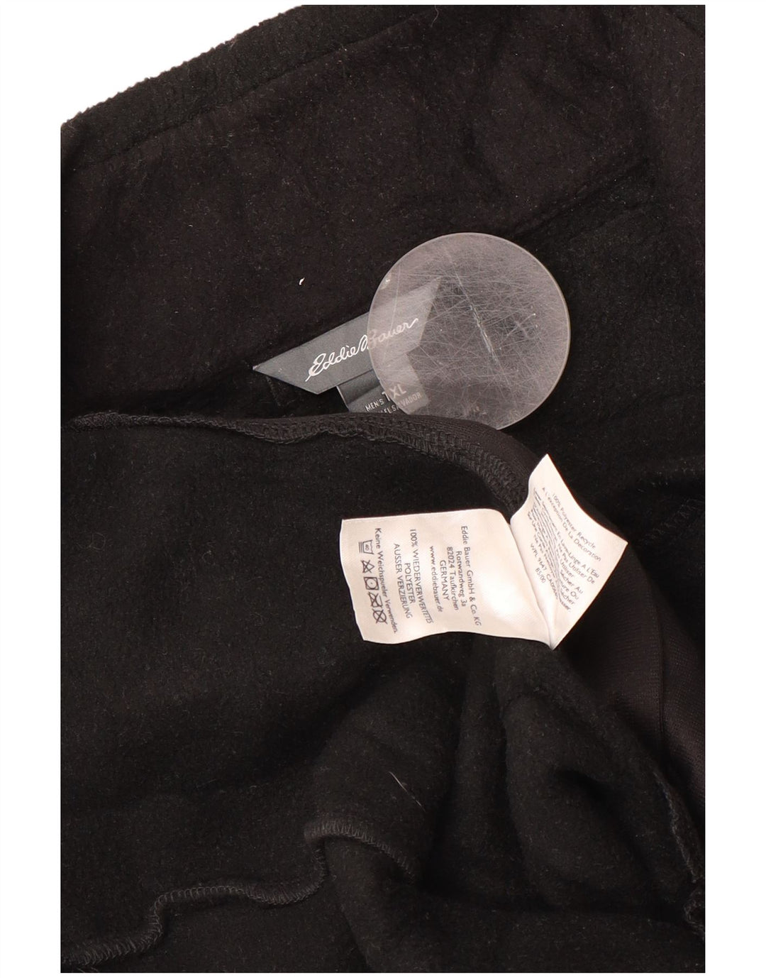 EDDIE BAUER Mens Tall Liner Fleece Gilet UK 42 XL Schwarz Polyester