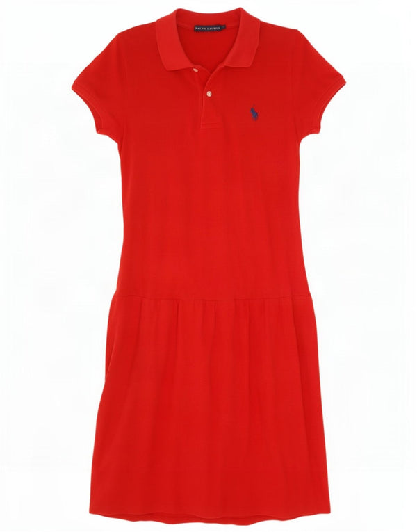 Ralph Lauren Damen Polokleid UK 10 Small Rot
