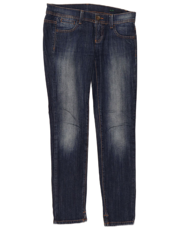 Benetton Damen Slim Jeans W27 L28 Blau