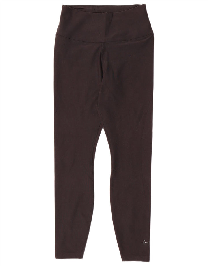 Nike Damen Leggings UK 14 Medium Schwarz