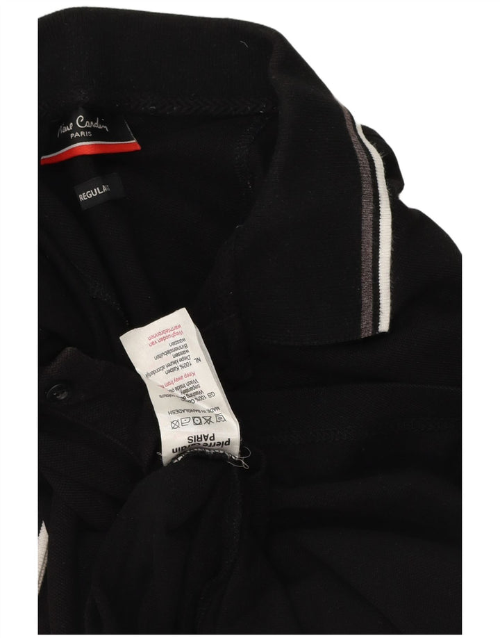 Pierre Cardin Herren Regular Poloshirt XL Schwarz Baumwolle