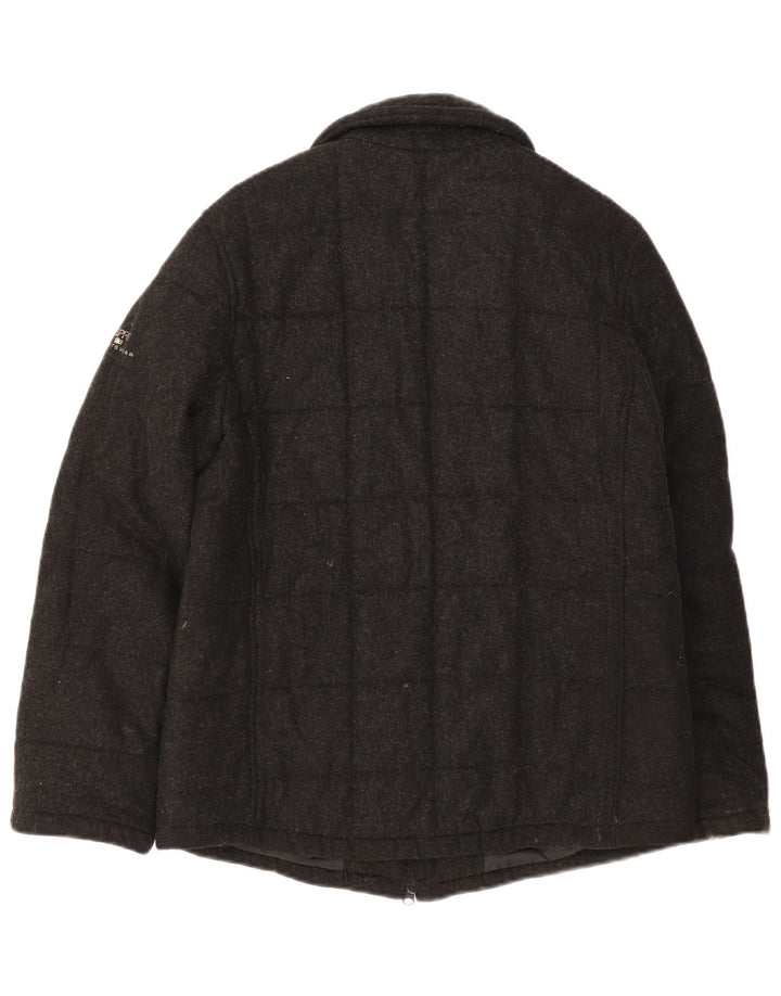 Esprit Damen Übergroße wattierte Jacke UK 10 Small Schwarz Nylon