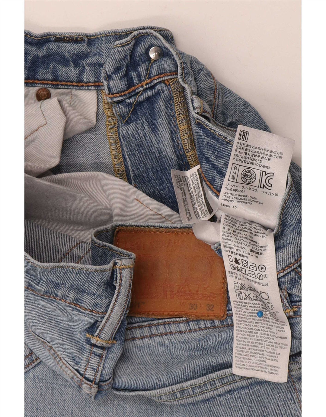 Levi's Herren 511 Slim Jeans W30 L32 Blaue Baumwolle