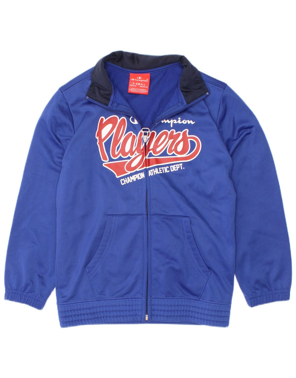 Champion Jungen-Trainingsanzug-Oberteil mit Spielergrafik, 5–6 Jahre, XS, Blau