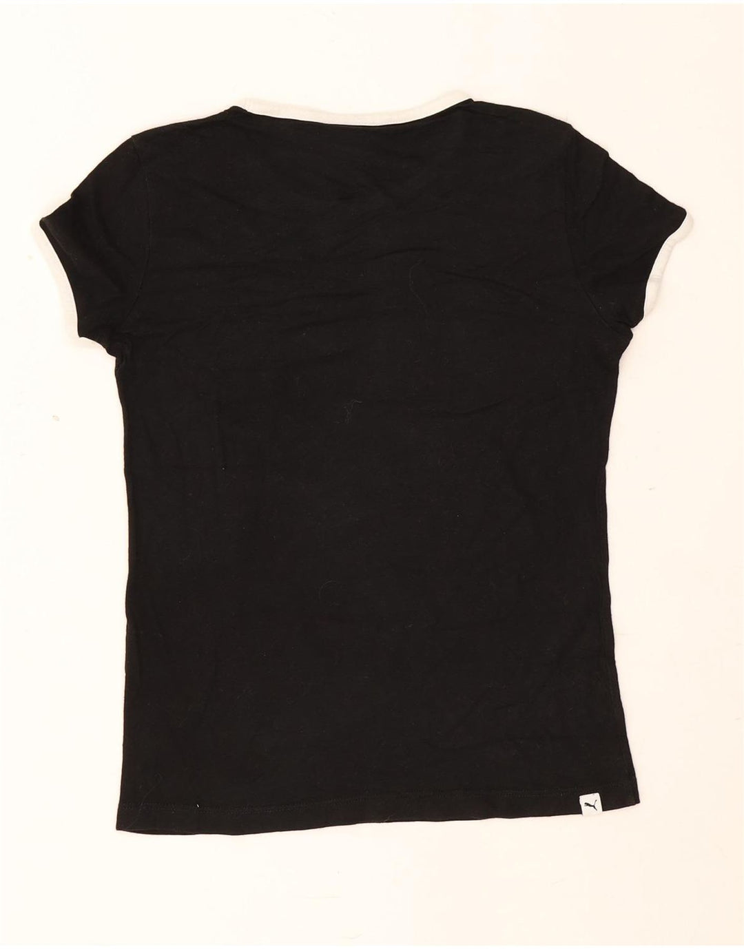 Puma Damen Grafik-T-Shirt Top UK 8 Small Schwarz Modal