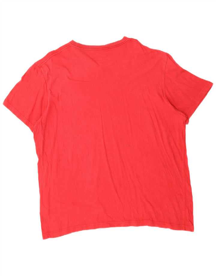 WRANGLER Herren T-Shirt Top 2XL Rote Baumwolle