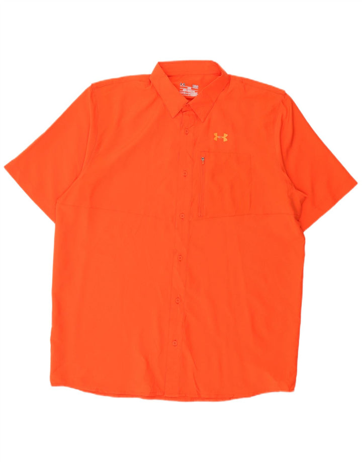 UNDER ARMOUR Herren Heat Gear Kurzarmshirt Large Orange Polyester