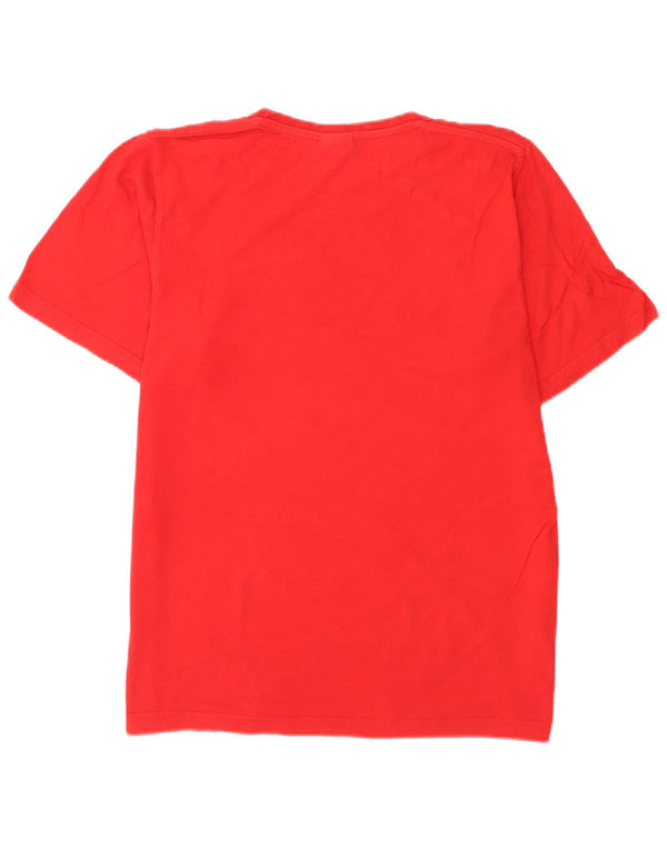 Adidas Herren Grafik-T-Shirt aus mittelroter Baumwolle