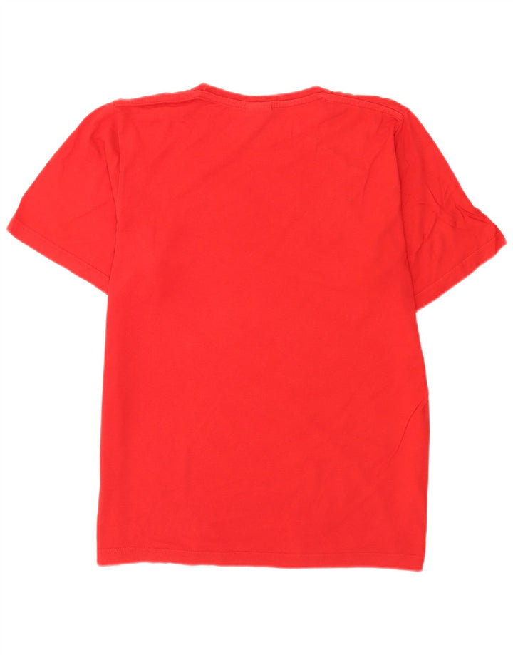 Adidas Herren Grafik-T-Shirt aus mittelroter Baumwolle