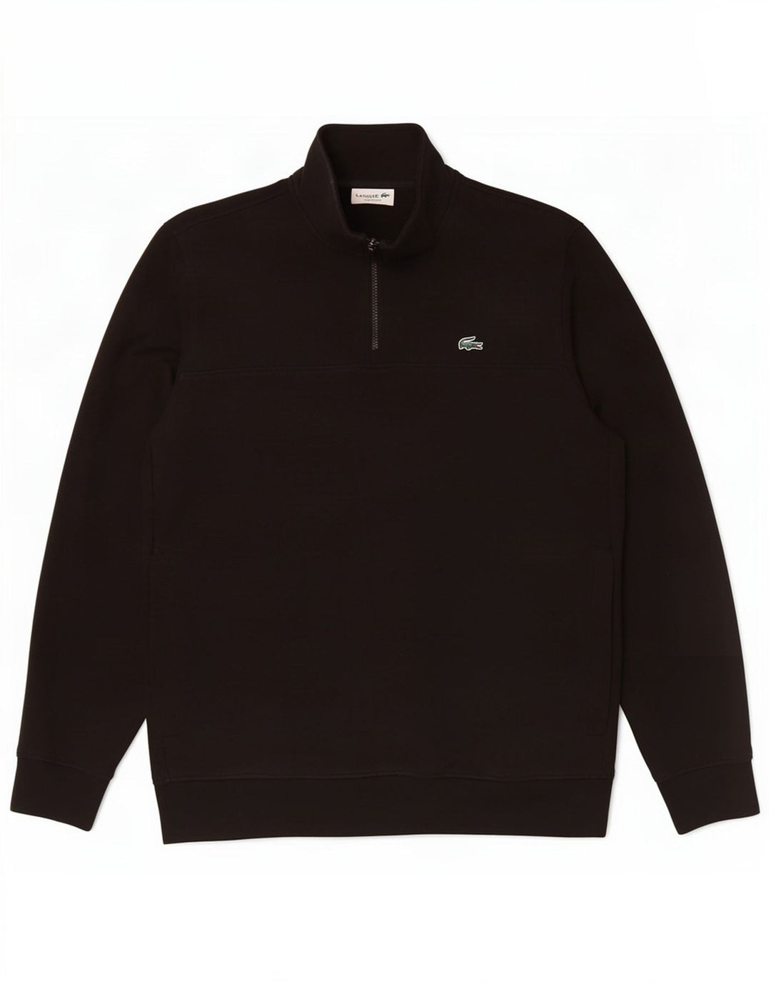 Lacoste Herren-Sweatshirt mit klassischer Passform und Reißverschluss, Größe 5, groß, Schwarz