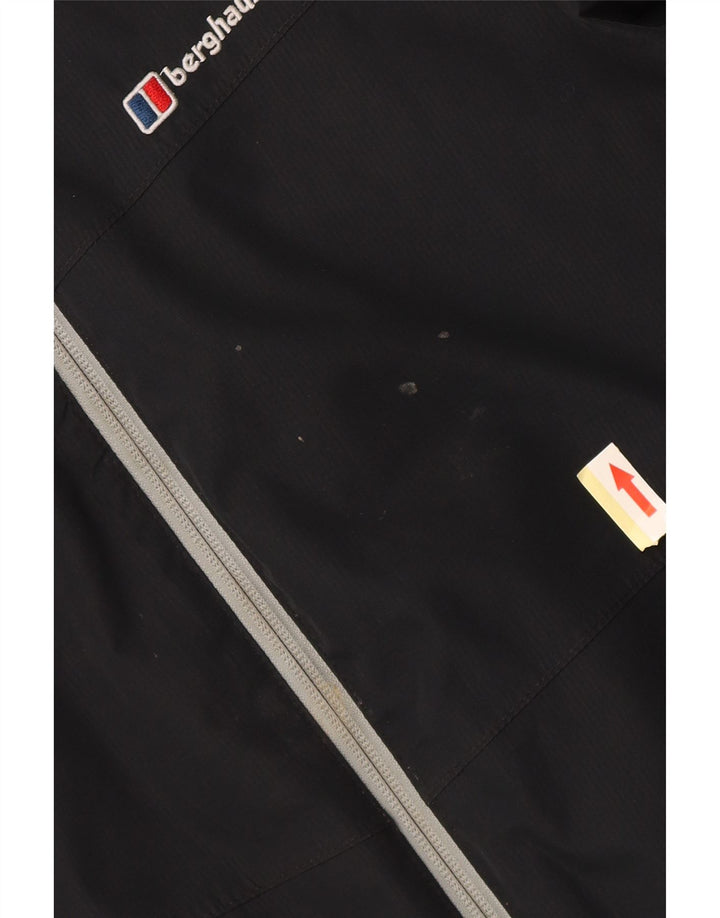 BERGHAUS Jungen-Regenjacke mit Kapuze, 11–12 Jahre, marineblaues Polyester