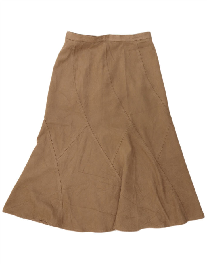 Marks & Spencer Damen Trompetenrock UK 14 Large W32 Braun Polyester