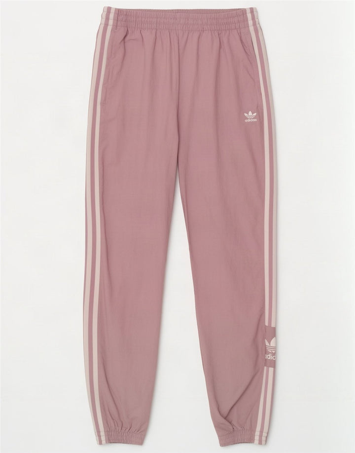 Adidas Damen Trainingshose UK 14 Medium Lila Nylon