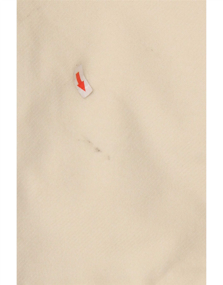 Zara Damen Mantel UK 16 Large Weiß Polyester