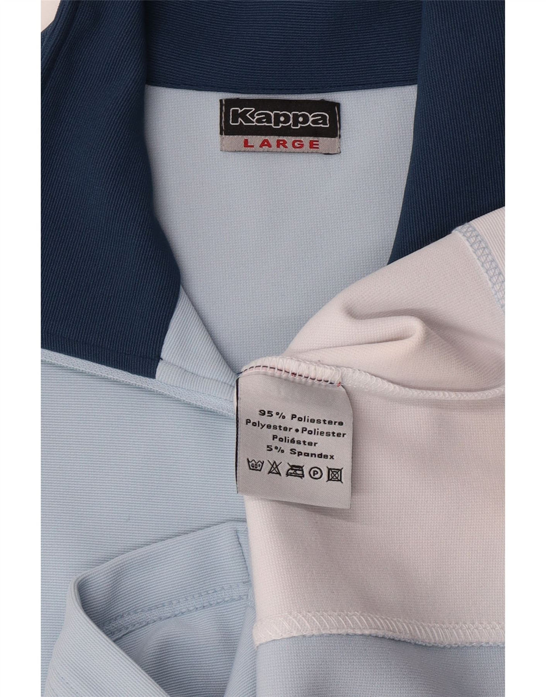 Kappa Damen-Trainingsanzug-Top-Jacke, UK 16, groß, blaues Farbblock-Polyester