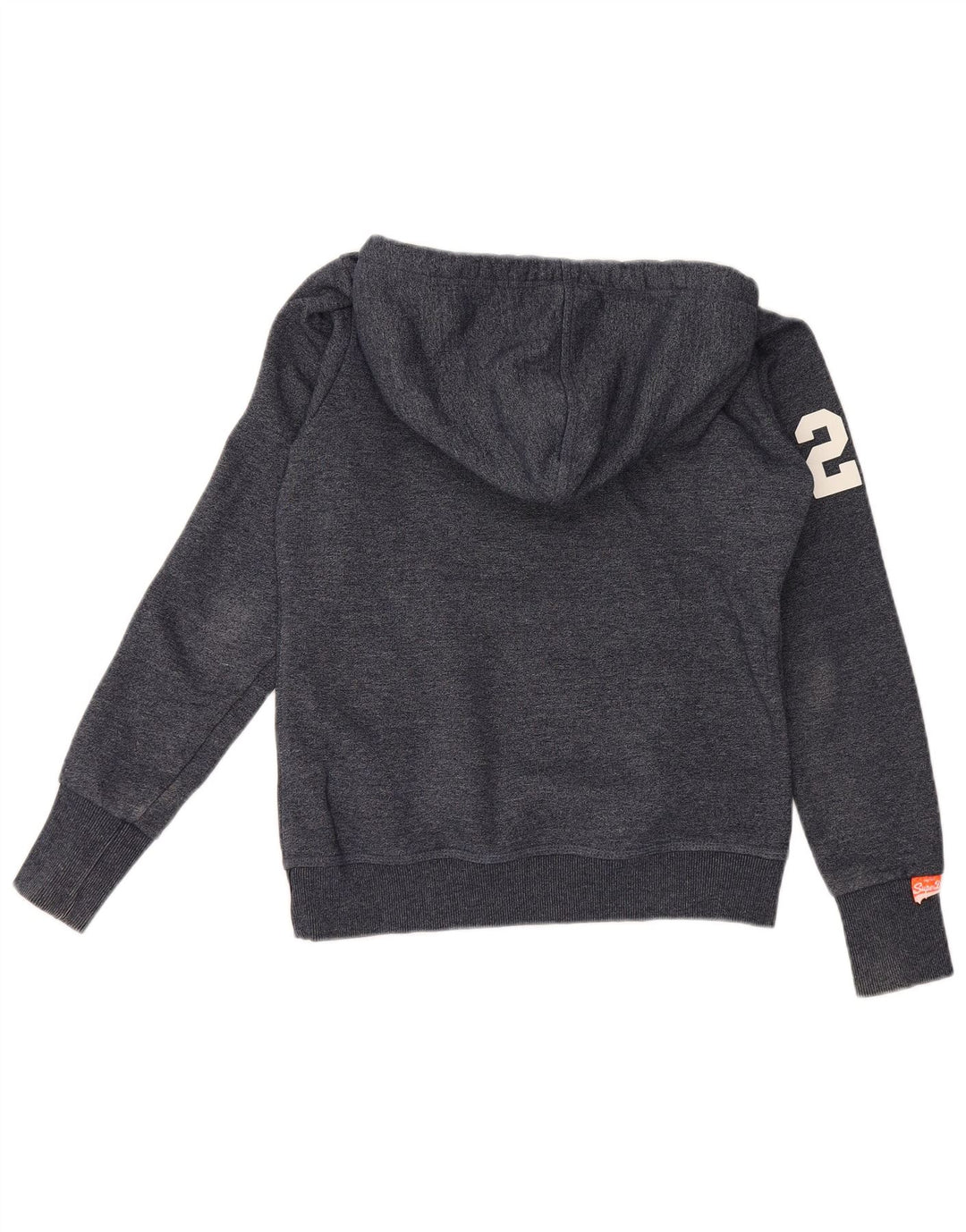Superdry Herren-Kapuzenpullover mit Grafik, mittelmarineblaue Baumwolle