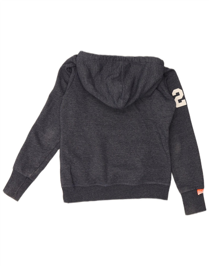 Superdry Herren-Kapuzenpullover mit Grafik, mittelmarineblaue Baumwolle