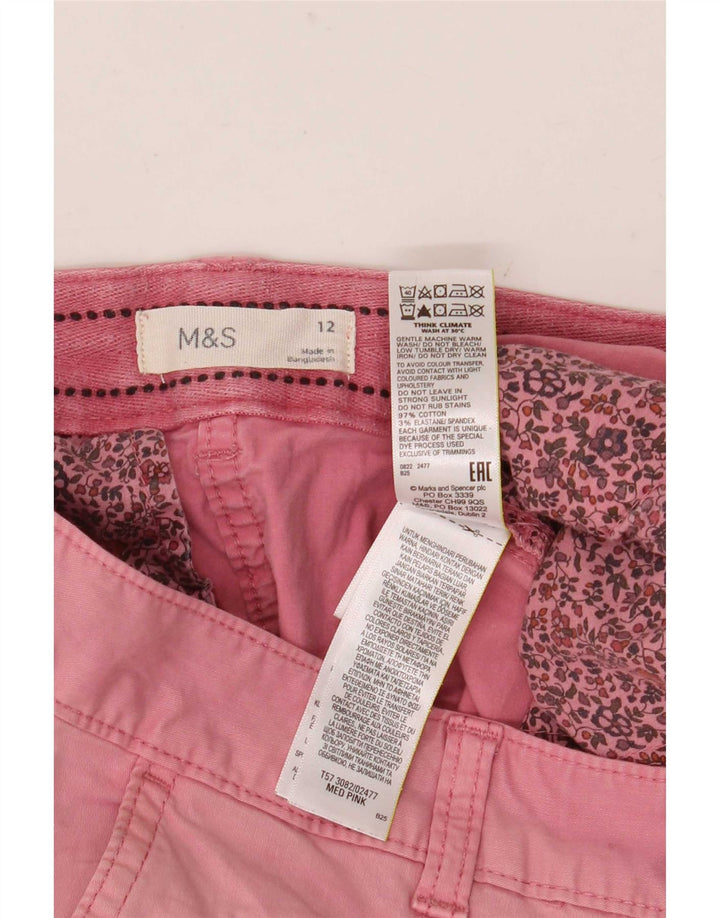 Marks & Spencer Damen Chinoshorts UK 12 Medium W32 Rosa Baumwolle