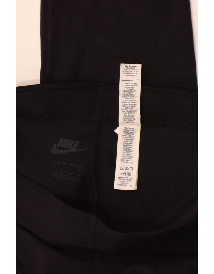 Nike Damen Leggings UK 8 Small Schwarz Baumwolle