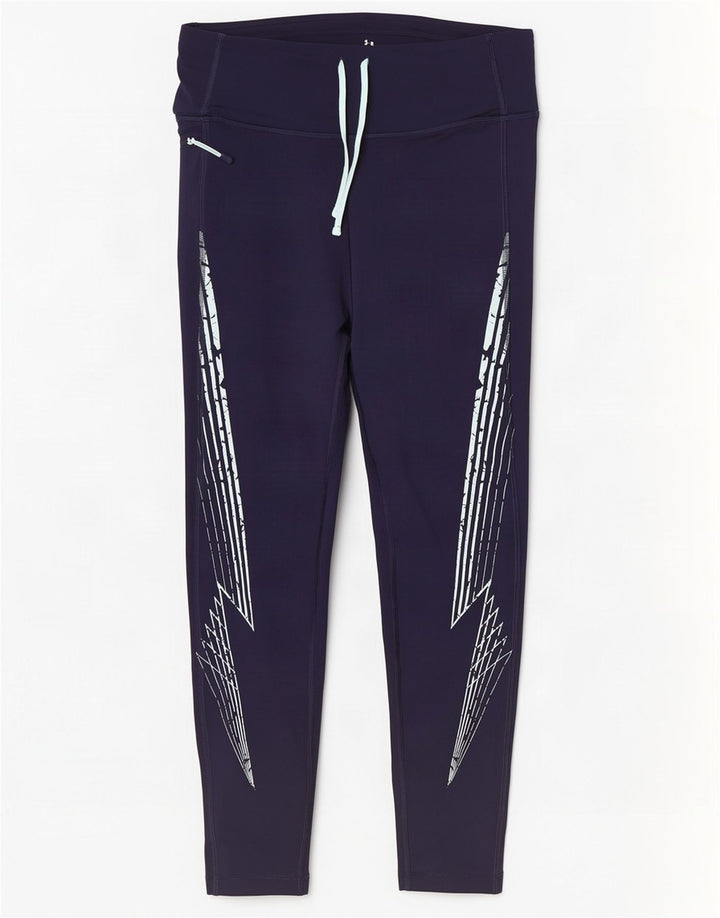 Under Armour Womens Graphic Leggings UK 12 Medium Marineblau Polyester