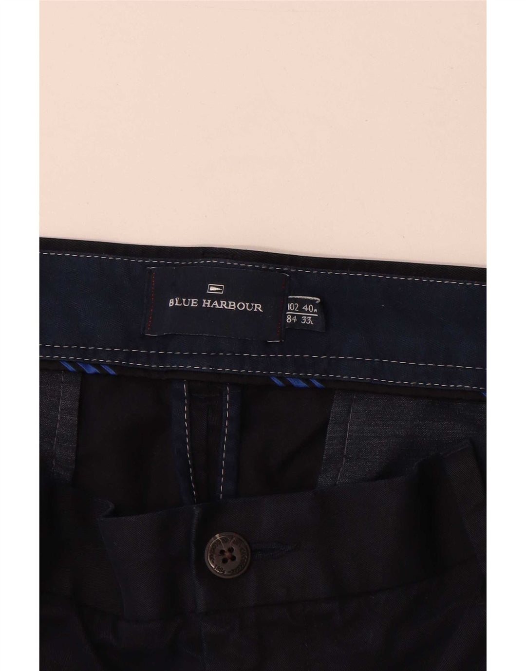 Marks & Spencer Herren Blue Harbour Gerade Chinohose W40 L33 Marineblau