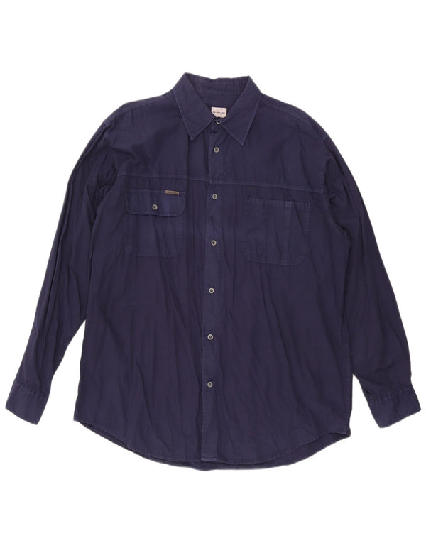 Calvin Klein Jeans Herrenhemd 2XL Marineblau Baumwolle