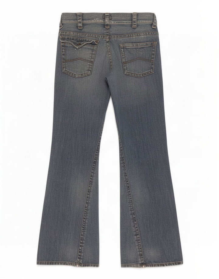 Armani Damen Schlagjeans W30 L33 Blaue Baumwolle
