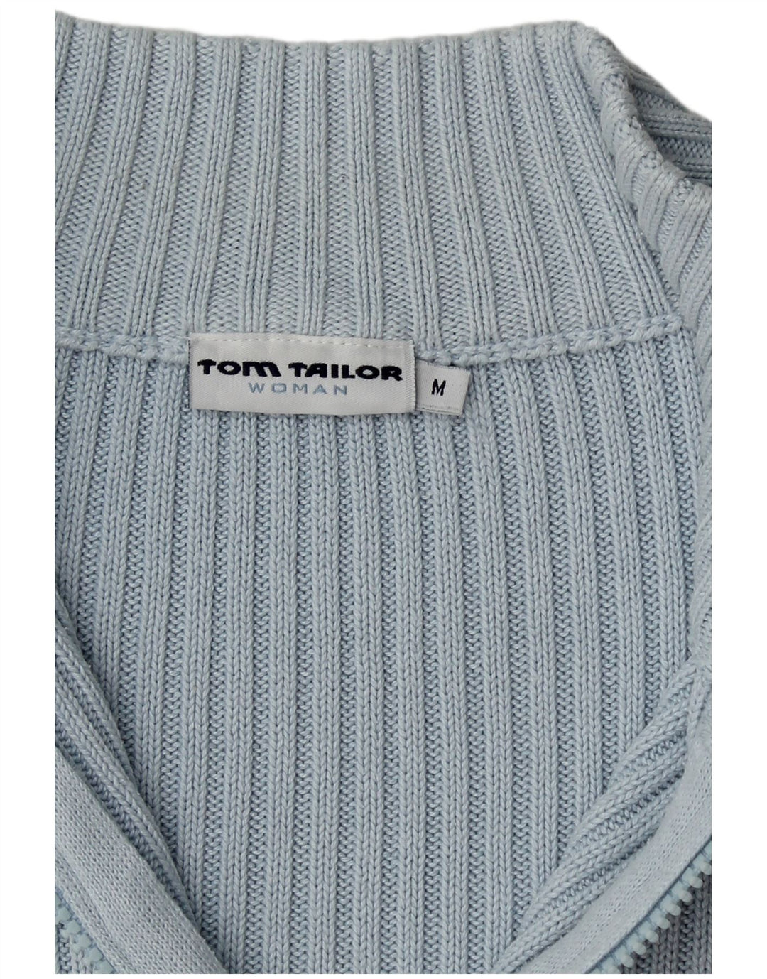 TOM TAILOR Damen Crop Cardigan Pullover UK 12 Mittelblau