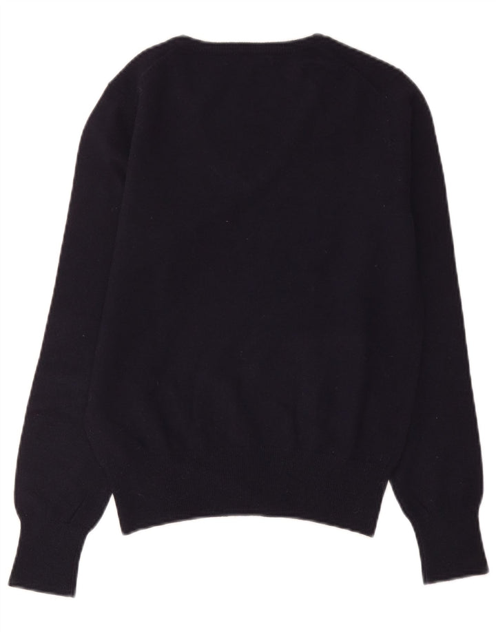Gant Damen-Pullover mit V-Ausschnitt, UK 14, mittelschwarze Wolle