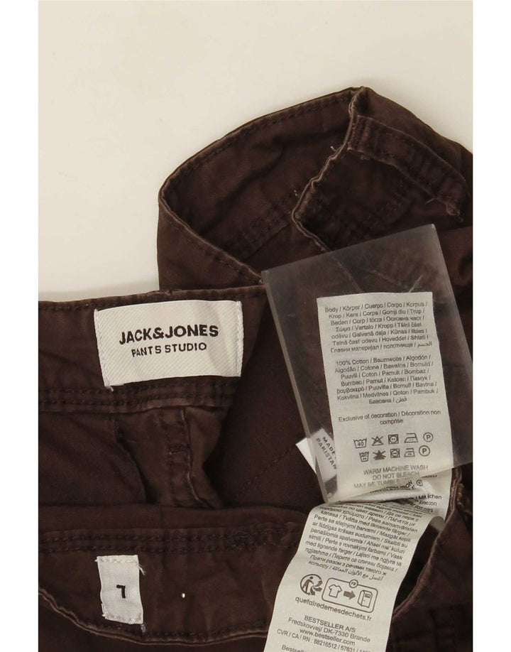 Jack & Jones Herren Cargo-Shorts, Größe L, W34, braune Baumwolle