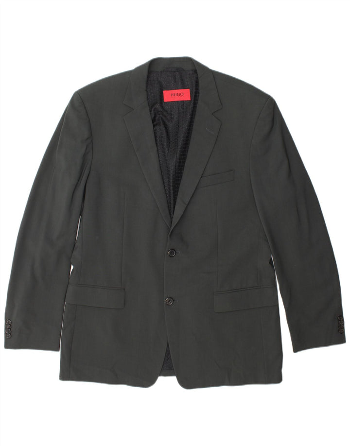 Hugo Boss Herren-Blazer mit 2 Knöpfen, EU 52, XL, graue Wolle