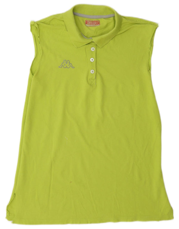 Kappa Damen Ärmelloses Poloshirt UK 20 2XL Grün