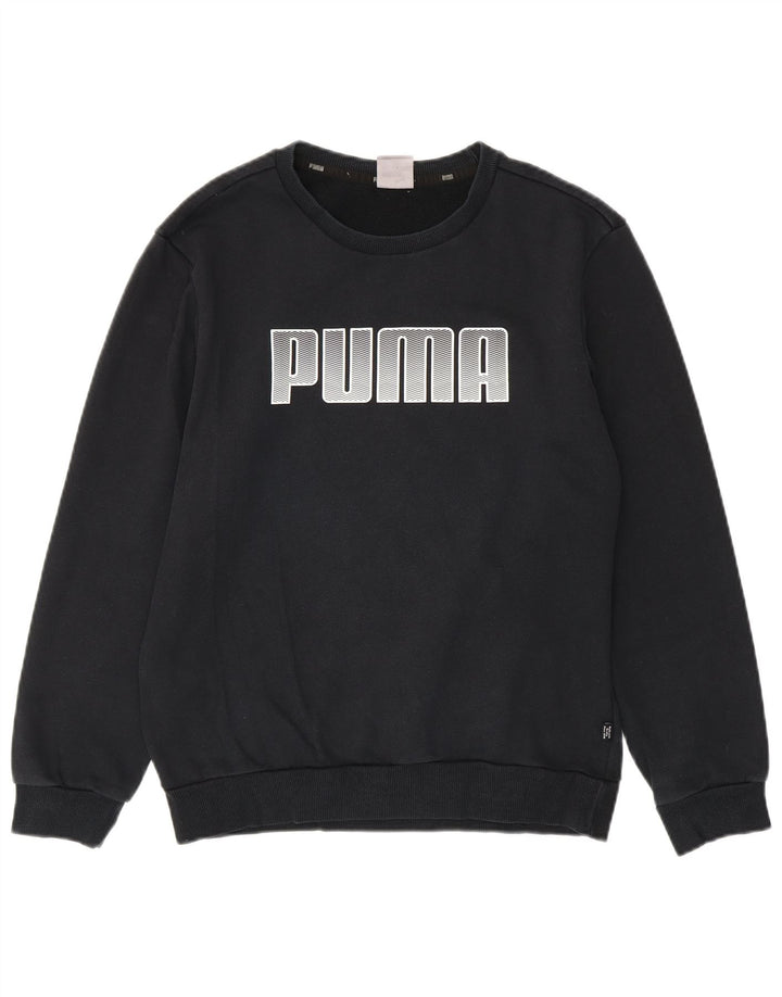 PUMA Herren Graphic Sweatshirt Pullover Small Schwarz Baumwolle